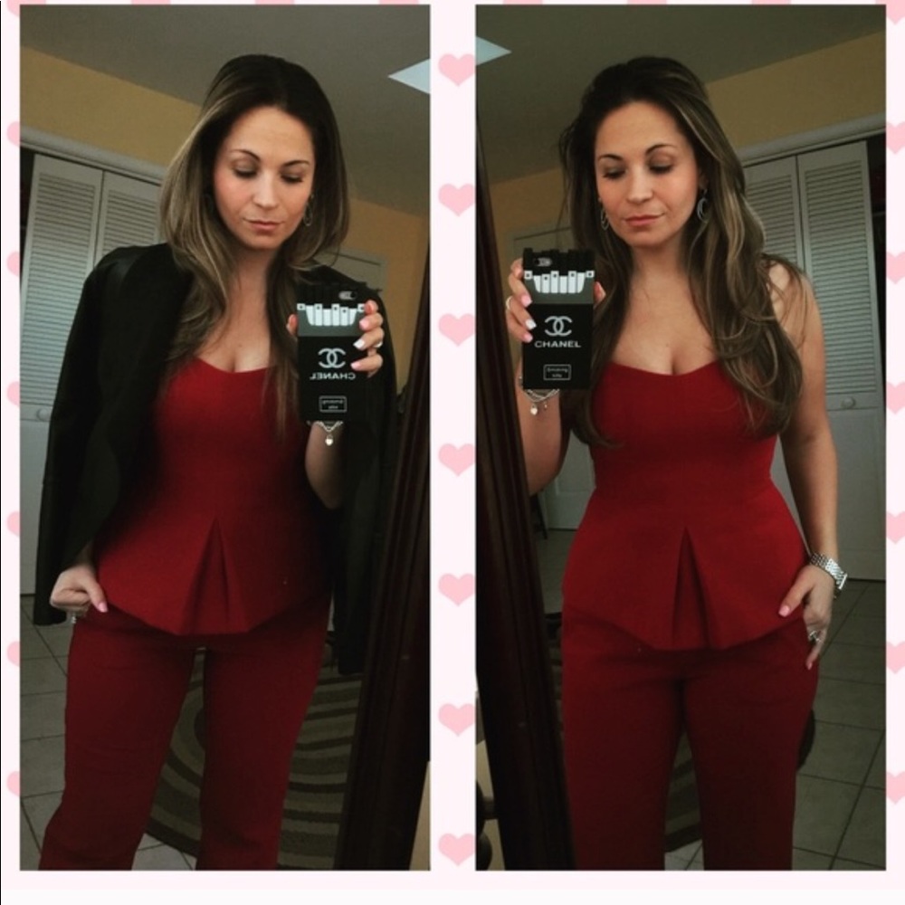 Burgundy pants set. Pants size 6, top size 4